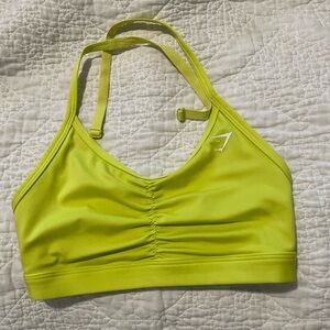Lime Green Gymshark Halter Bra - XS